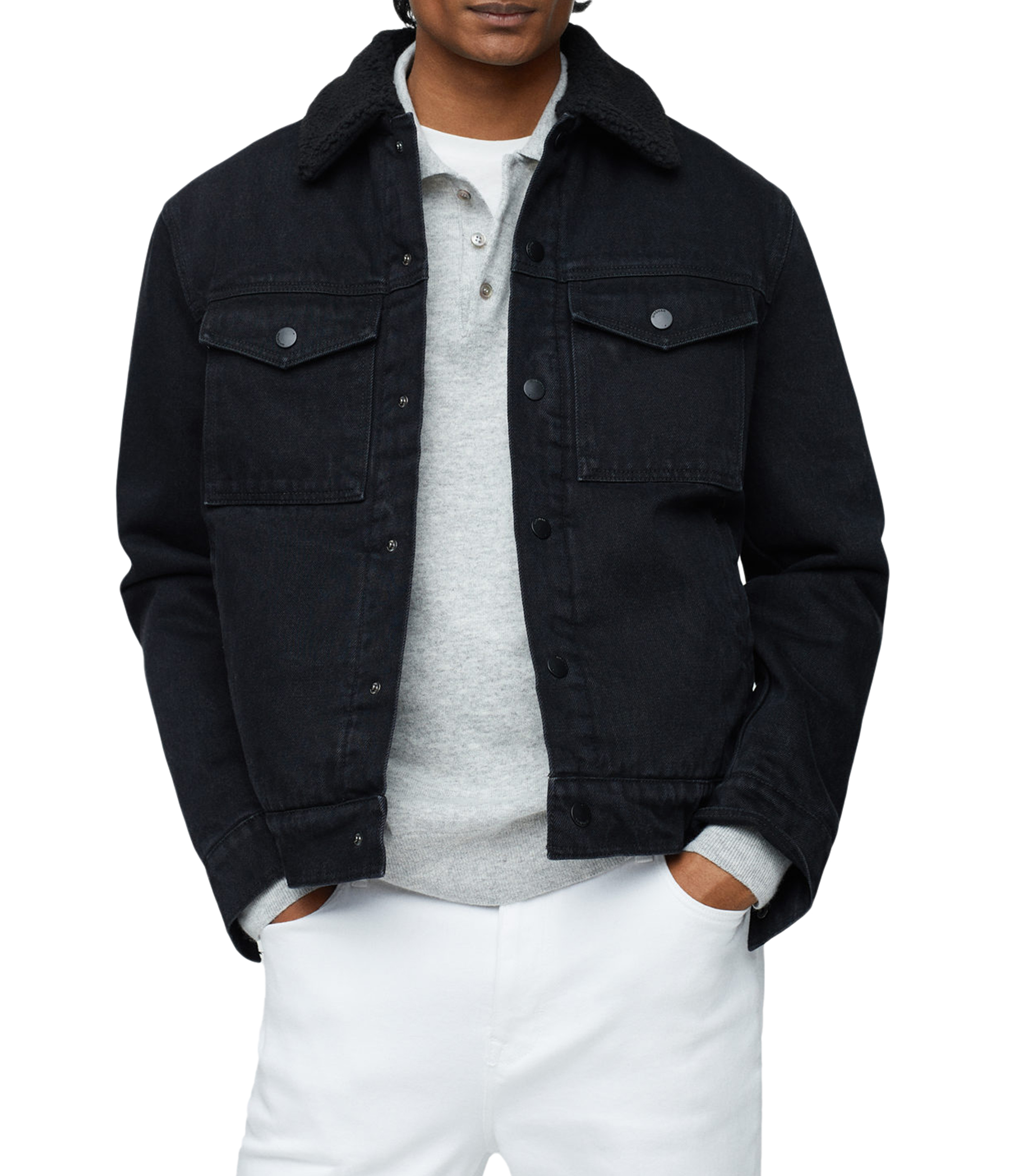 Chamarra mango hombre store
